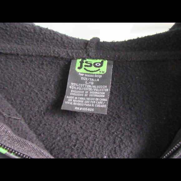 Youth FULL ZIP (zips up head)NINJA SWEATSHIRT - Picture 4 of 7